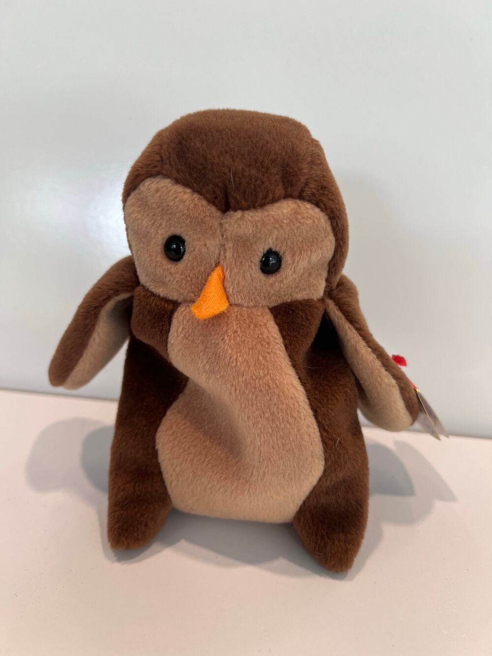 Ty Beanie Baby 1995 Hoot the Owl PVC Pellets Retired JL